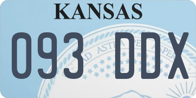 KS license plate 093DDX