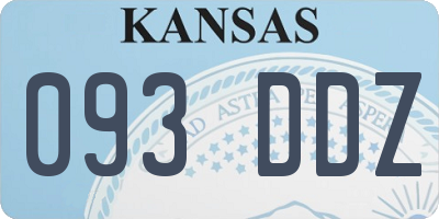 KS license plate 093DDZ