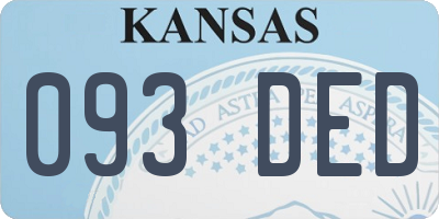 KS license plate 093DED