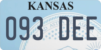 KS license plate 093DEE