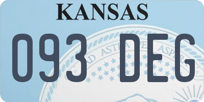 KS license plate 093DEG