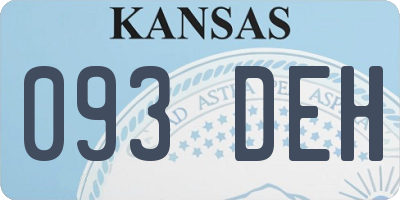 KS license plate 093DEH