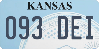 KS license plate 093DEI