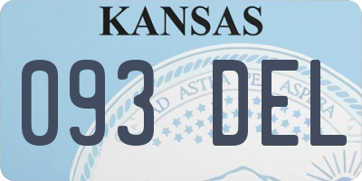 KS license plate 093DEL