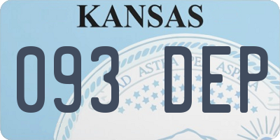 KS license plate 093DEP