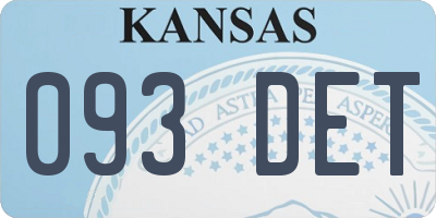 KS license plate 093DET