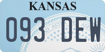 KS license plate 093DEW