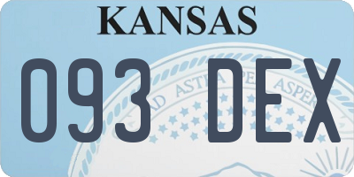 KS license plate 093DEX