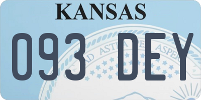 KS license plate 093DEY