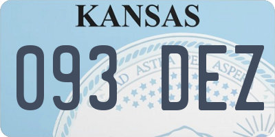 KS license plate 093DEZ