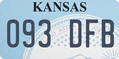 KS license plate 093DFB