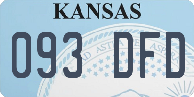 KS license plate 093DFD