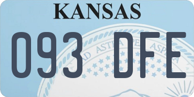 KS license plate 093DFE