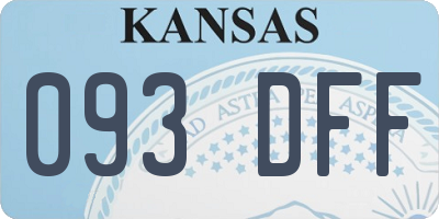 KS license plate 093DFF
