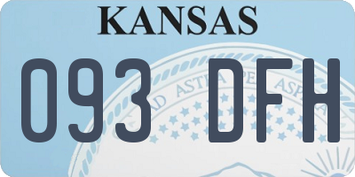 KS license plate 093DFH