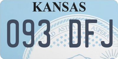 KS license plate 093DFJ