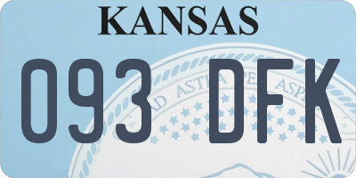KS license plate 093DFK