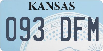 KS license plate 093DFM