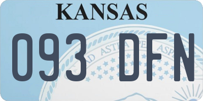 KS license plate 093DFN