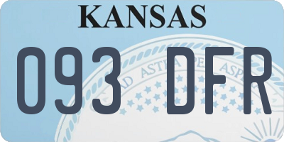 KS license plate 093DFR