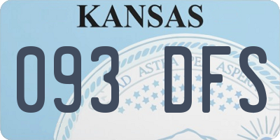 KS license plate 093DFS