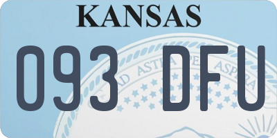 KS license plate 093DFU
