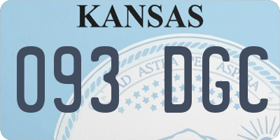 KS license plate 093DGC