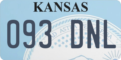 KS license plate 093DNL