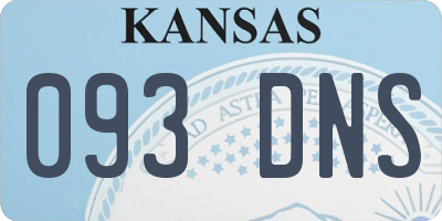 KS license plate 093DNS