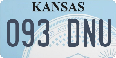 KS license plate 093DNU