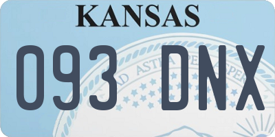KS license plate 093DNX
