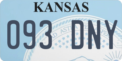 KS license plate 093DNY