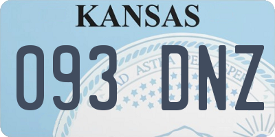 KS license plate 093DNZ