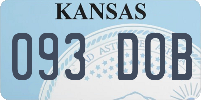 KS license plate 093DOB