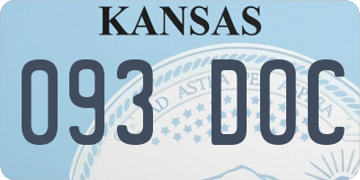 KS license plate 093DOC