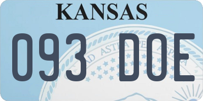 KS license plate 093DOE