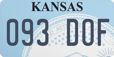 KS license plate 093DOF