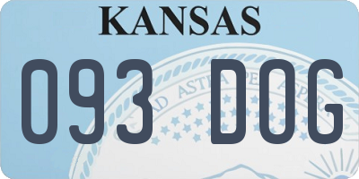 KS license plate 093DOG