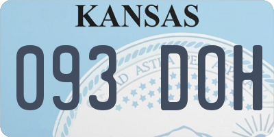 KS license plate 093DOH