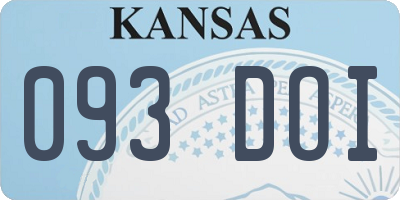 KS license plate 093DOI