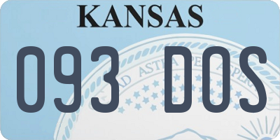 KS license plate 093DOS