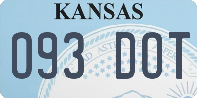 KS license plate 093DOT