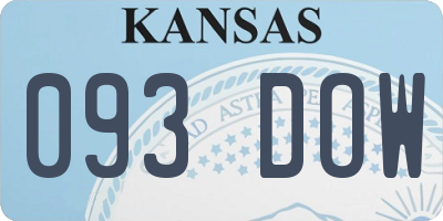 KS license plate 093DOW