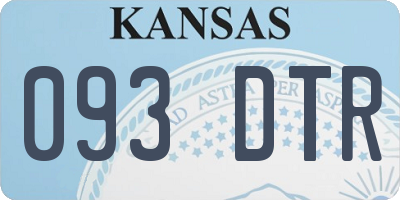 KS license plate 093DTR