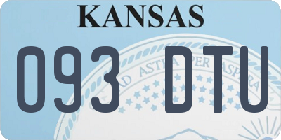 KS license plate 093DTU