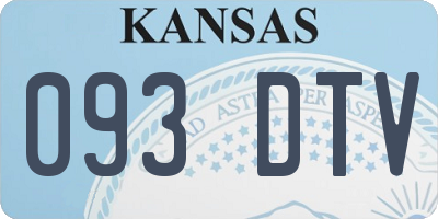 KS license plate 093DTV