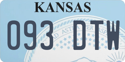 KS license plate 093DTW