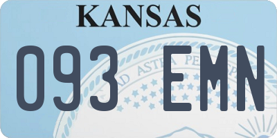 KS license plate 093EMN