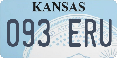 KS license plate 093ERU