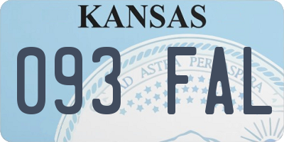 KS license plate 093FAL